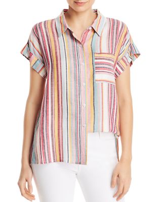 AQUA - Multi-Stripe Button Down Shirt - 100% Exclusive