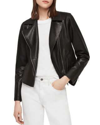 ALLSAINTS Vela Leather Biker Jacket | Bloomingdale's