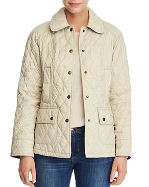 Barbour Beadnell Quilted Jacket In Pearl