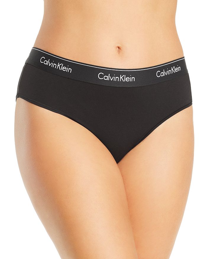 Calvin Klein Plus Modern Cotton Hipster In Black