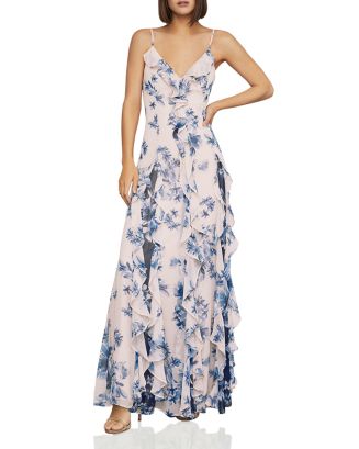 Bcbgmaxazria Divine Bloom Ruffle Maxi Dress 