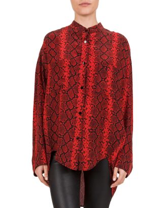 The Kooples Red Hot Snake Print Shirt | Bloomingdale's