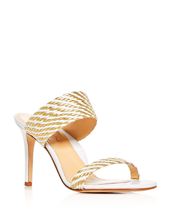 Marion Parke Women's Foxy High-heel Sandals In White/gold