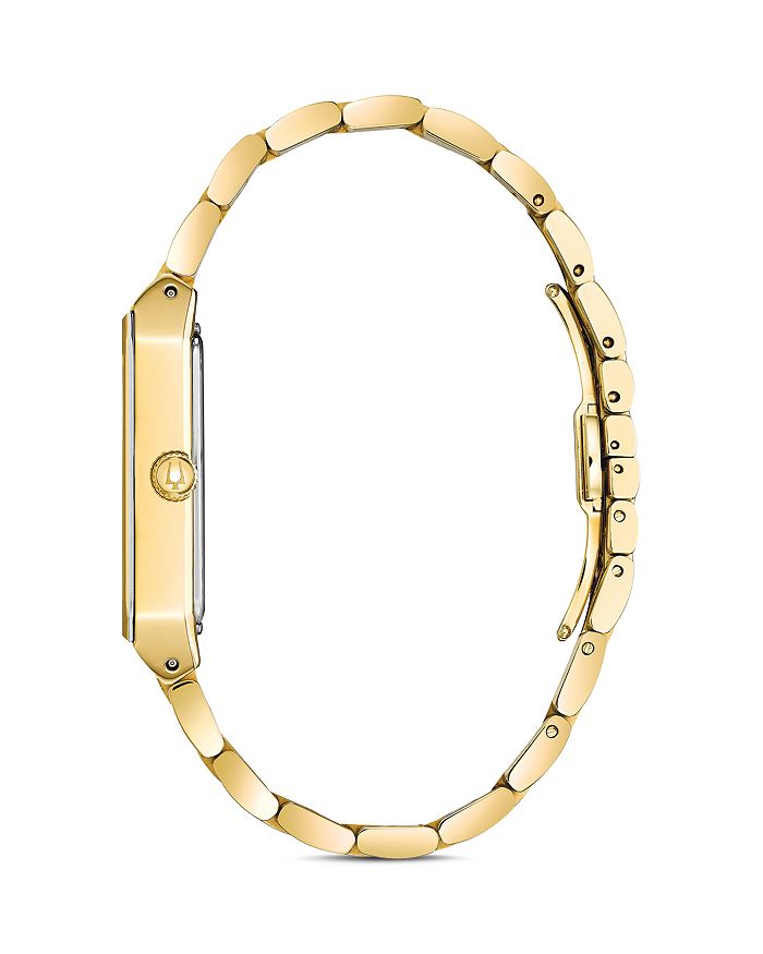 Bulova Men's Futuro Diamond-accent Gold-tone Stainless Steel Bracelet ...