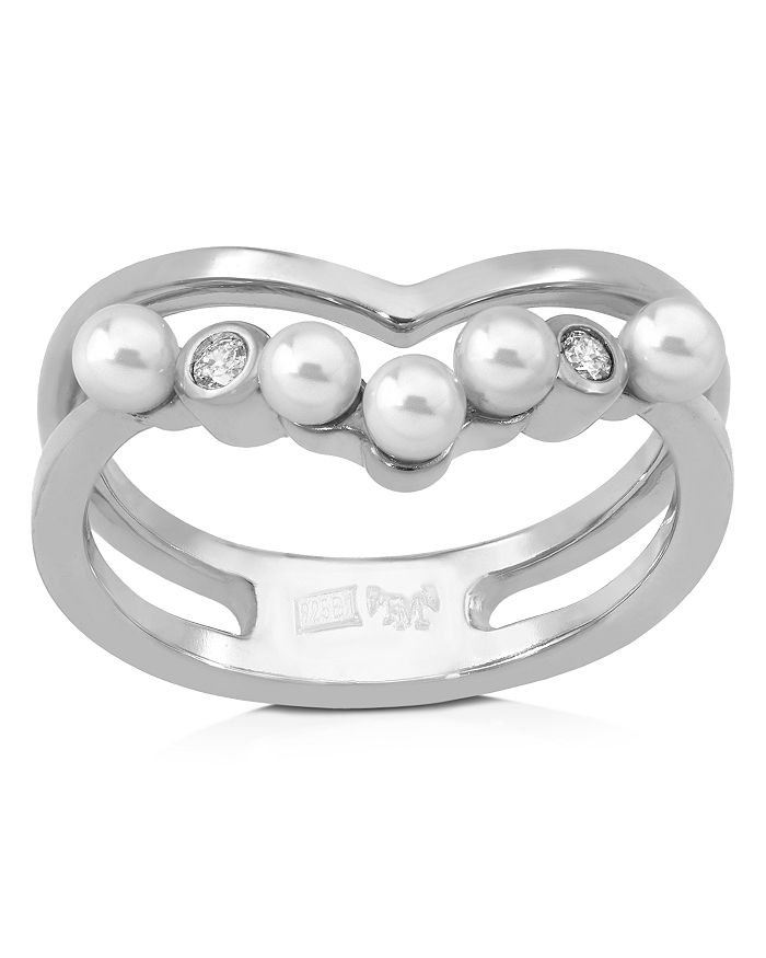 MAJORICA SIMULATED PEARL ROUND RING,OMR16141SW7