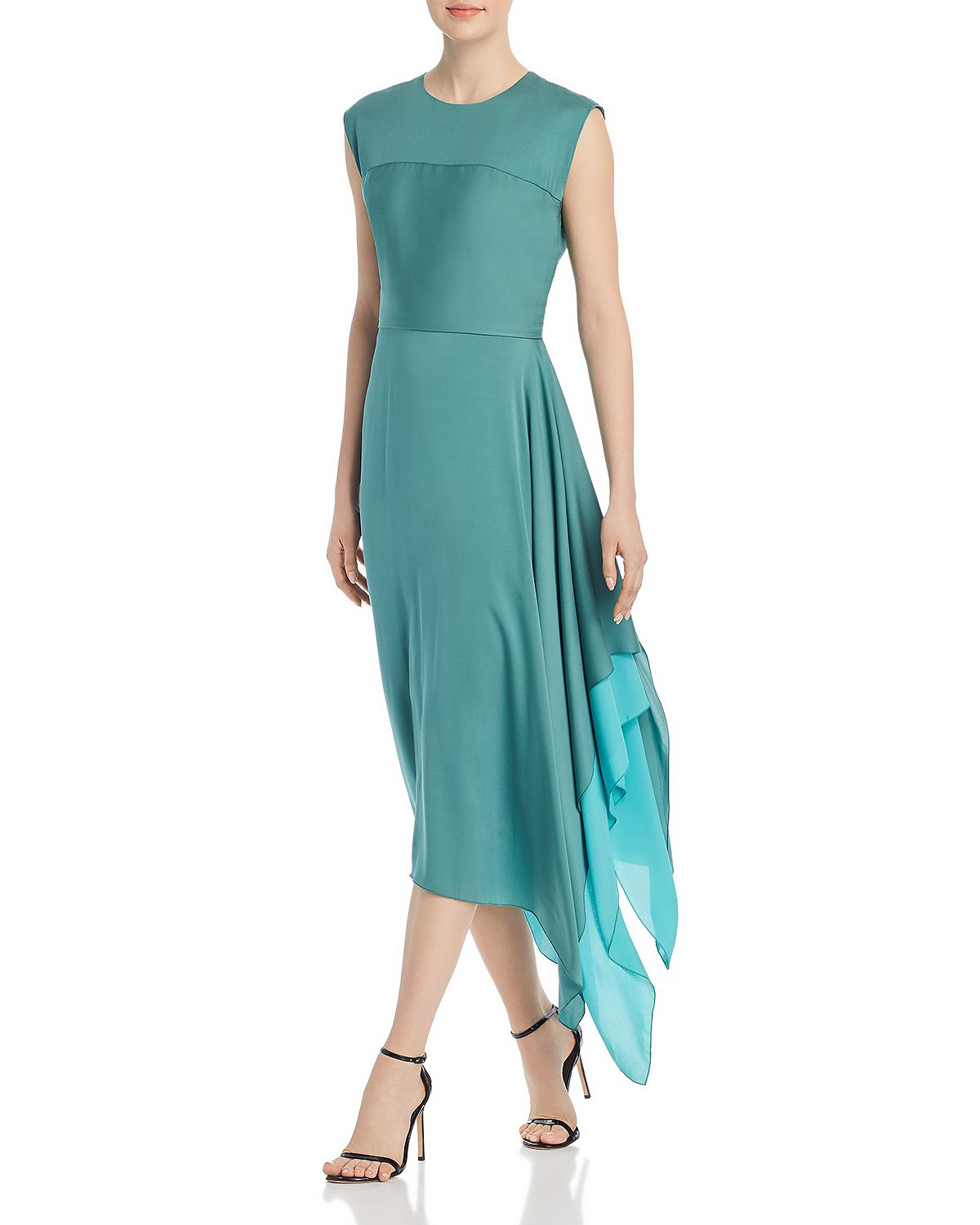 BOSS - Dewy Layered Handkerchief Hem Dress