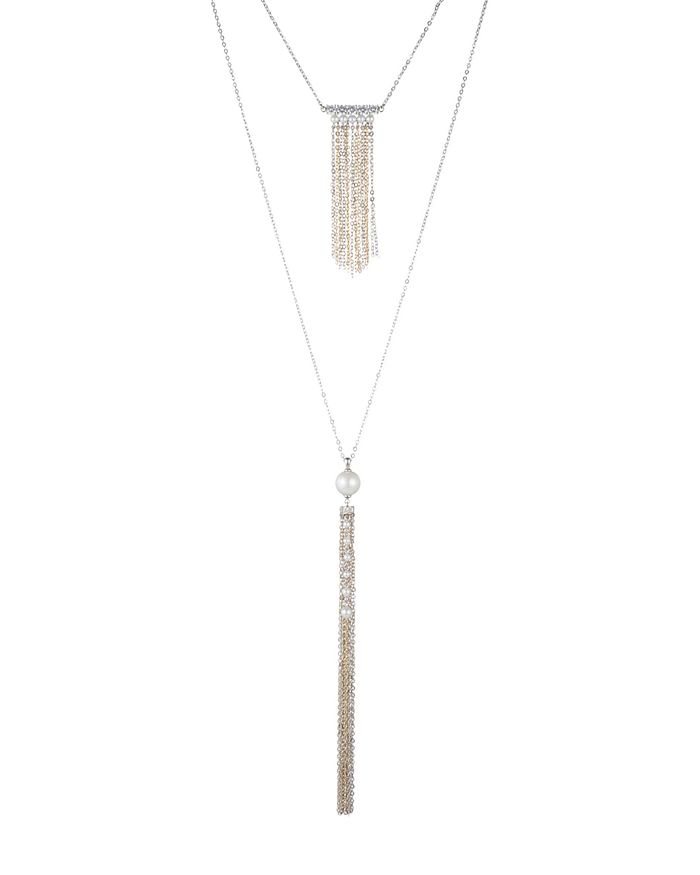 Carolee Layered Fringe & Tassel Necklaces, 16-20 In Silver/gold
