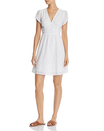 AQUA Eyelet Fit-and-Flare Dress - 100% Exclusive | Bloomingdale's