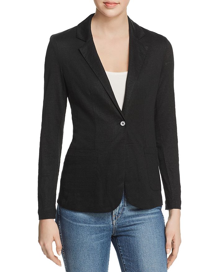 Majestic Knit Blazer In Noir