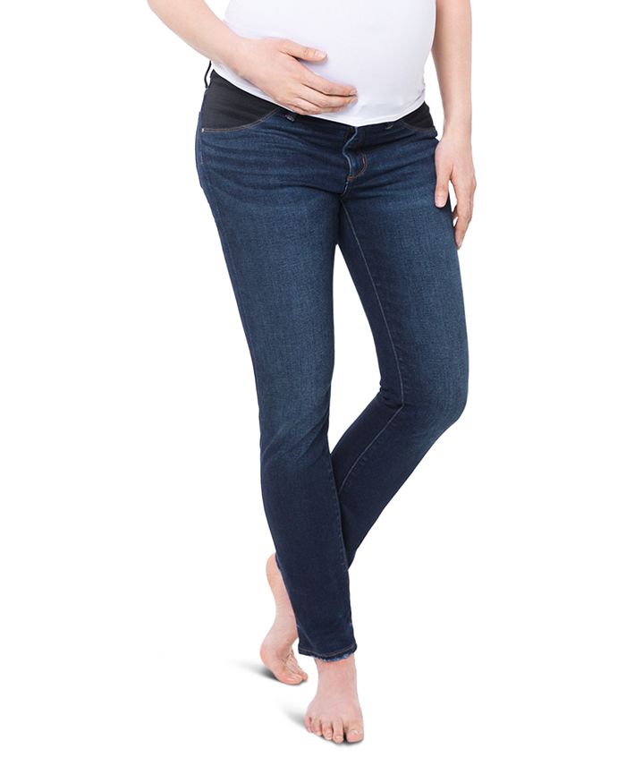 Nom Maternity Chelsea Under-the-Belly Jeans in Dark Wash | Bloomingdale's
