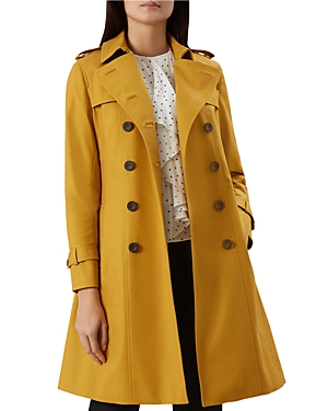 Hobbs London Saskia Trench Coat In Gold