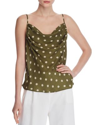 CHRISELLE LIM - Cowl-Neck Polka Dot Camisole