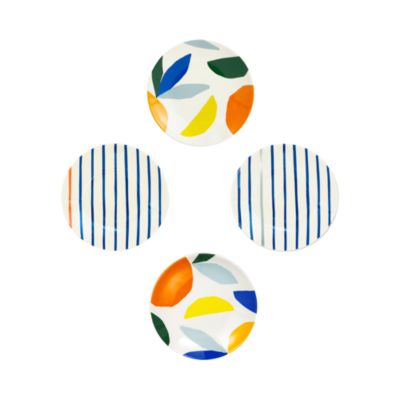 Citrus Twist Tidbit Plates, Set of 4