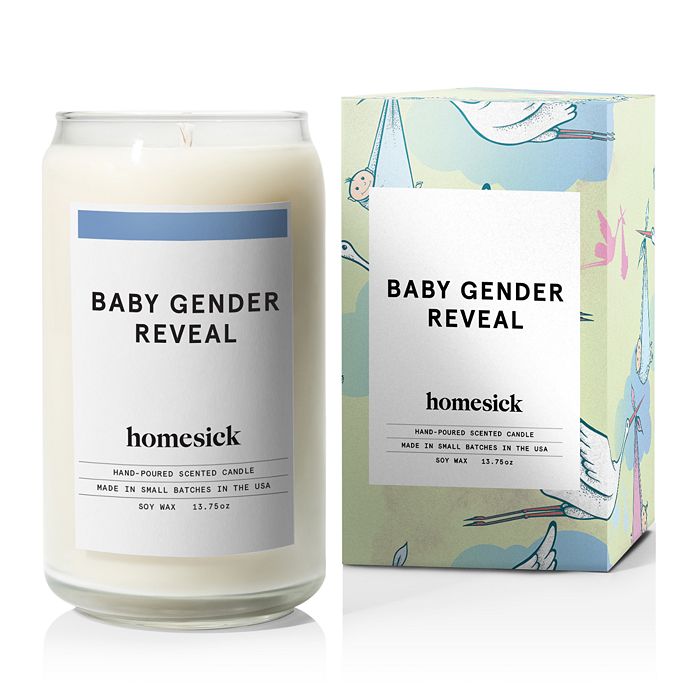 Boy Homesick HSCA1-BBY-BOY-WH01 Baby Gender Reveal Candle