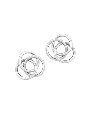Bloomingdale's - Love Knot Stud Earrings in 14K White Gold - 100% Exclusive