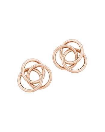 Bloomingdale's - Large Love Knot Earrings in 14K Rose Gold - 100% Exclusive