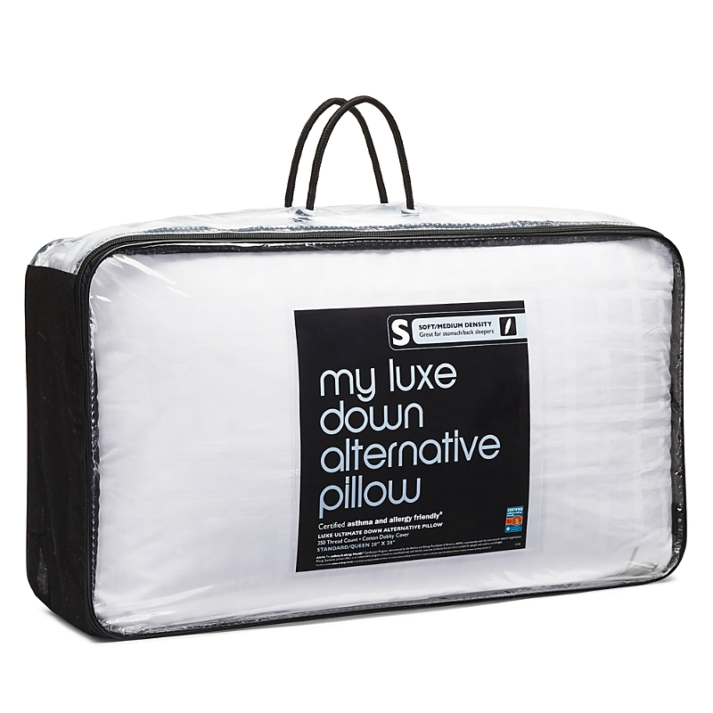 Bloomingdale's My Luxe Asthma & Allergy Friendly Soft/medium Density Down Alternative Pillow, Standard/queen - Excl In White