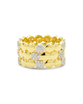 Freida Rothman Radiance Stacking Rings in 14K Gold-Plated & Rhodium ...