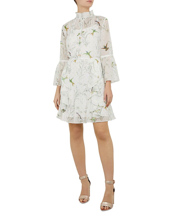 Ted Baker Andray Fortune Print Ruffle Dress | Bloomingdale's