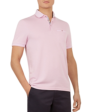 TED BAKER FROG FLAT KNIT POLYNOSIC REGULAR FIT POLO SHIRT,MMB-FROG-TH9M