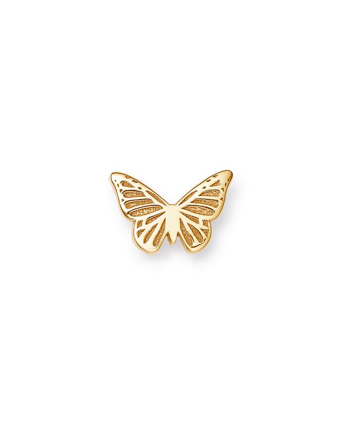 Shop Zoë Chicco 14k Yellow Gold Single Itty Bitty Butterfly Stud Earring