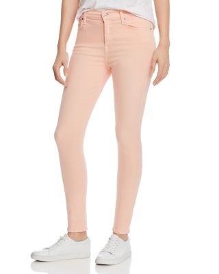 peach skinny jeans