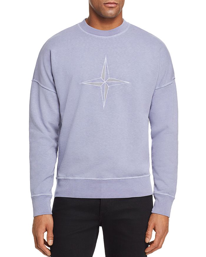 Stone Island Logo Embroidered Garment Dyed Sweatshirt Bloomingdale s
