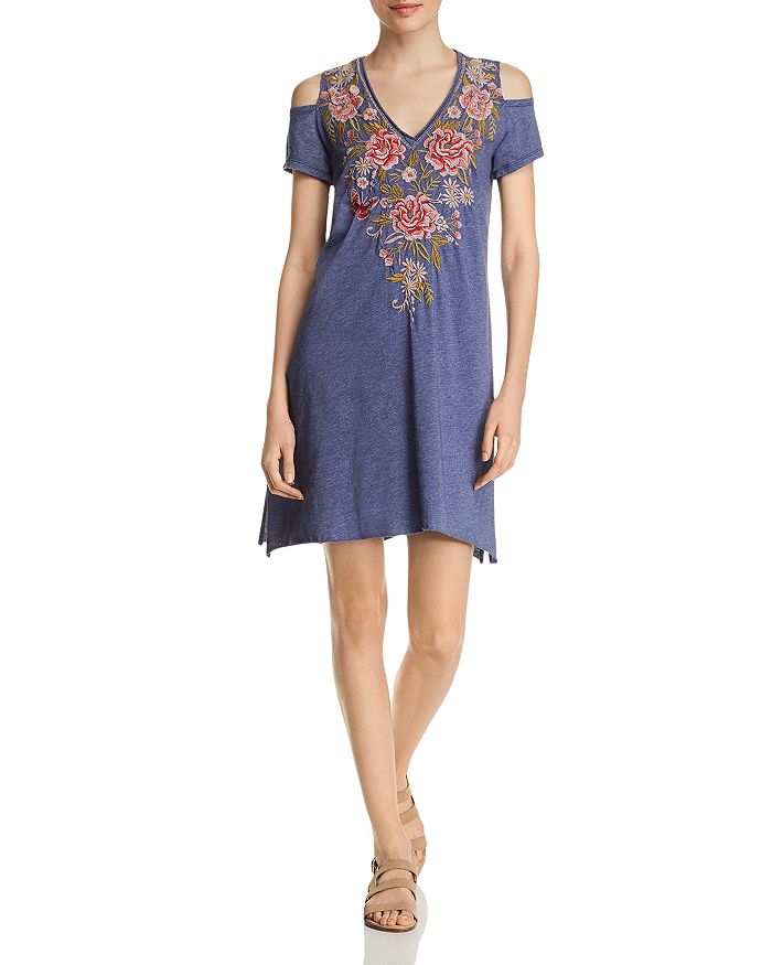 Cold shoulder store t shirt dress