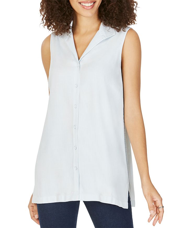 Foxcroft Arquette Sleeveless Tunic Shirt | Bloomingdale's