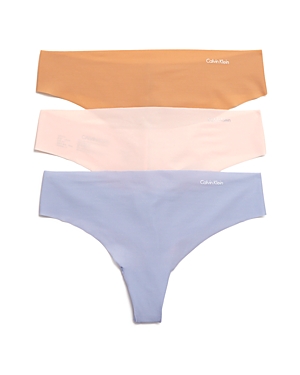 CALVIN KLEIN INVISIBLES THONGS, SET OF 3,QD3558