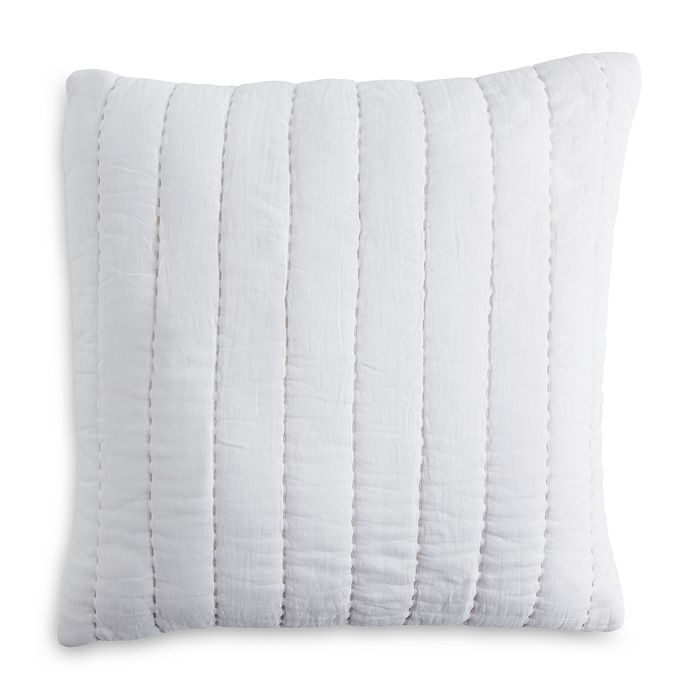 Shop Dkny Pure Quilted Voile Decorative Pillow, 18 X 18 In White