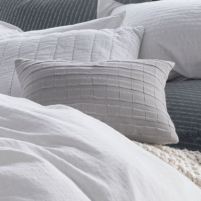 Shop Dkny Pure Applique Decorative Pillow, 12 X 16 In Platinum
