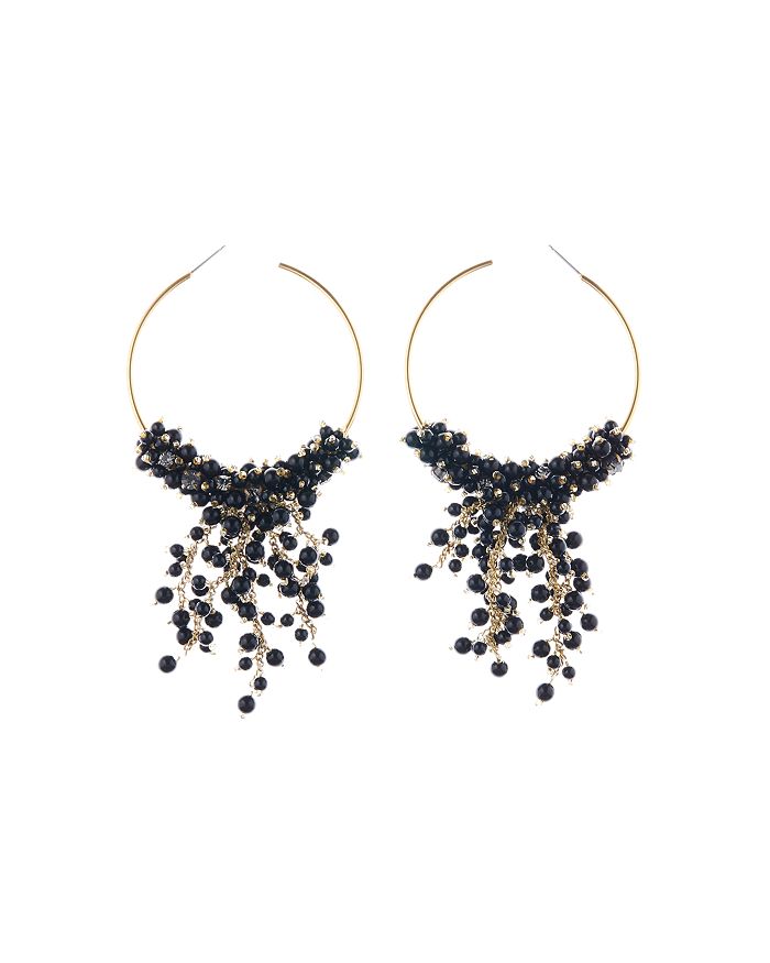 Oscar de la outlet renta beaded hoop earrings