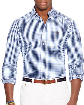 Polo Ralph Lauren - Long Sleeve Gingham Checked Button Down Shirt - Classic & Slim Stretch Fits