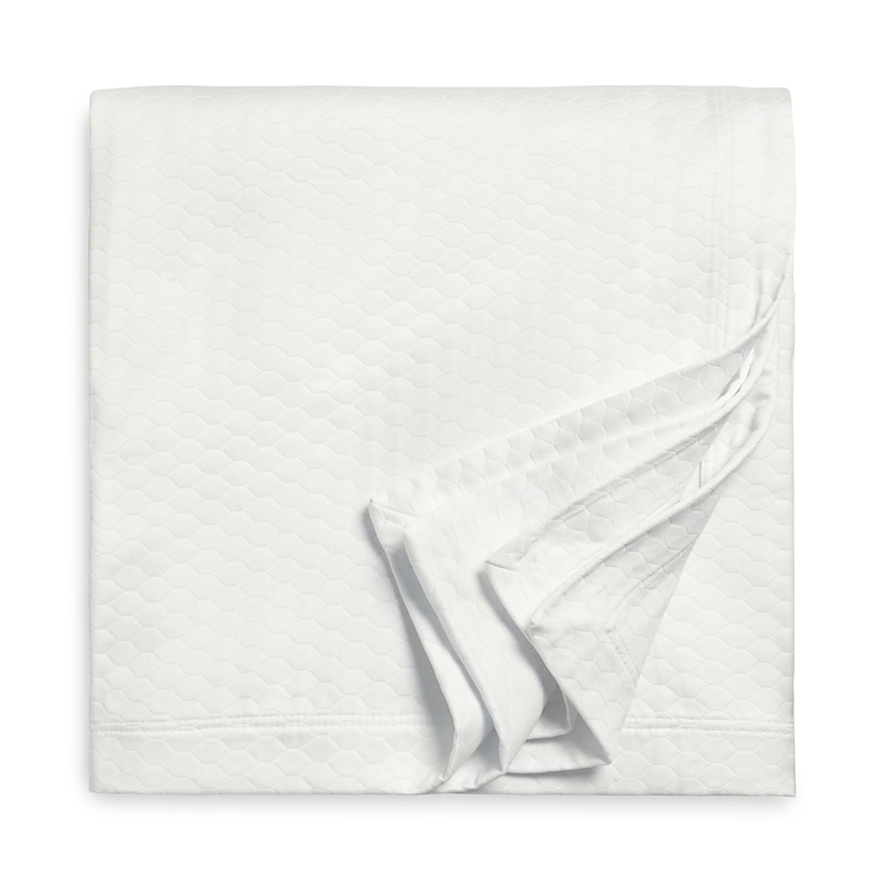 Sferra Favo Coverlet, Twin In Ivory