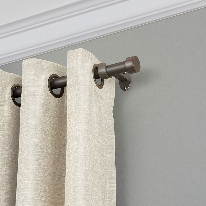 Shop Elrene Home Fashions Serena Adjustable Curtain Rod With Cap Finials, 28-48 In Pewter