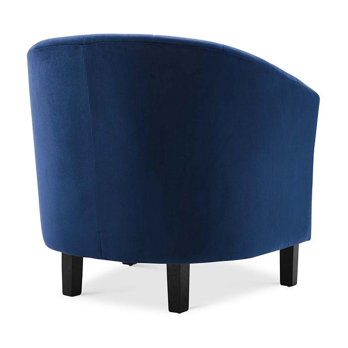 Modway Prospect Channel Tufted Upholstered Velvet Armchair In Navy