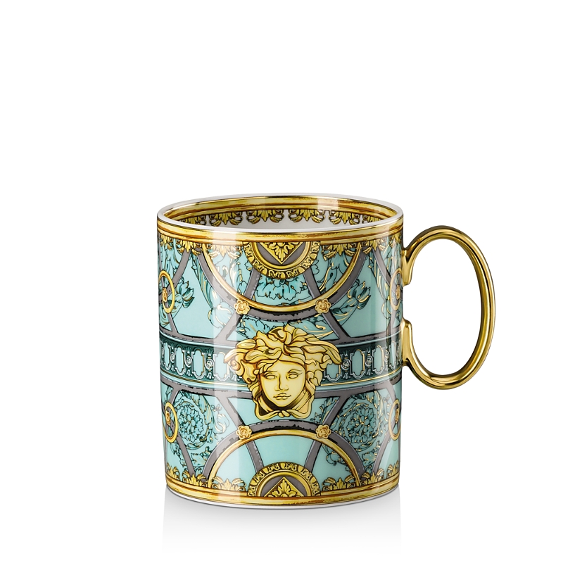 Versace La Scala Del Palazzo Mug In Bright Green