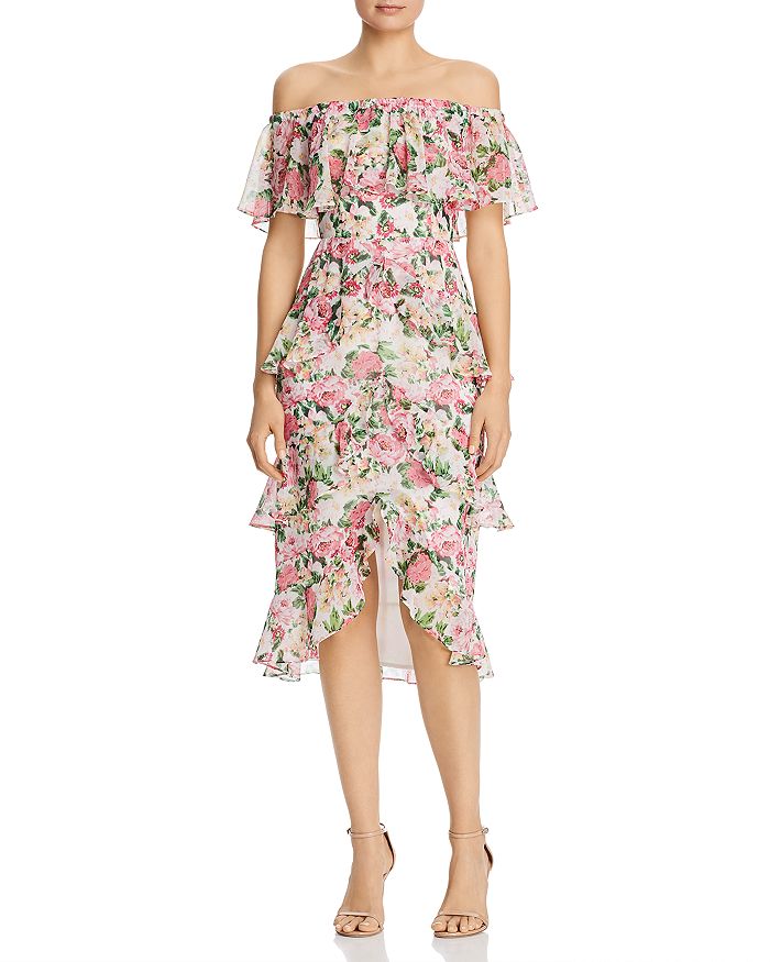 WAYF Eliza Ruffle Midi Dress | Bloomingdale's