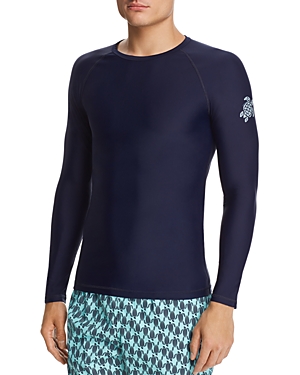 VILEBREQUIN TAKEOFF LONG-SLEEVE TURTLE-ACCENTED RASH GUARD TEE,TFFH9R03