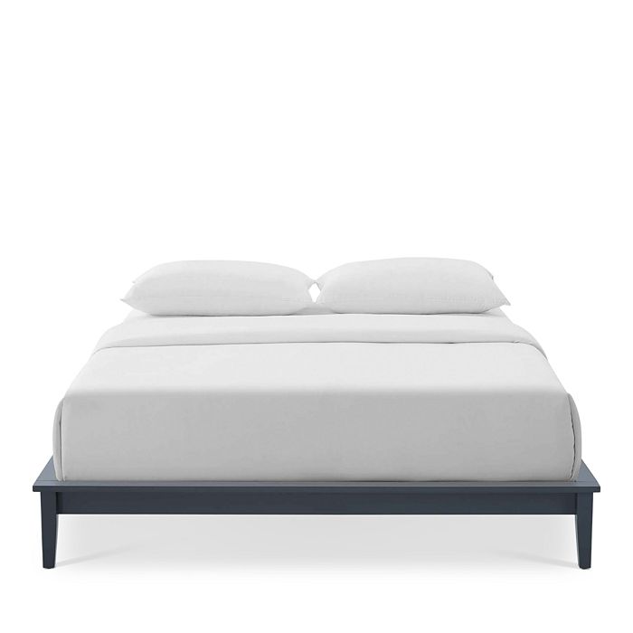 Modway Lodge Queen Wood Platform Bed Frame In Gray
