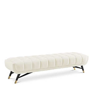 Modway Adept Upholstered Velvet Bench In Ivory