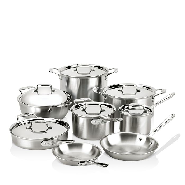 D5 Stainless Polished 5-ply Bonded Cookware Set, 10 piece Set