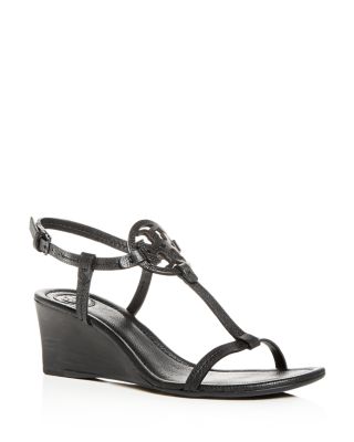 Tory Burch Women's Miller T-Strap Wedge Sandals | Bloomingdale's