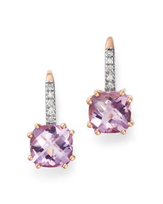 purple diamond studs