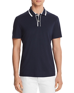 Michael Kors Striped Collar Classic Fit Shirt - 100% Exclusive In Midnight