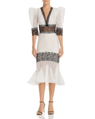 BRONX AND BANCO Elizabeth Contrast Lace Midi Dress Bloomingdale s