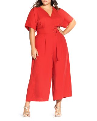 city chic red jumpsuit