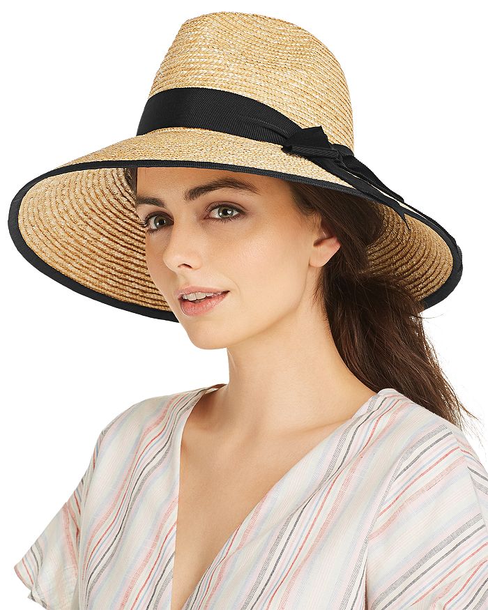 Gottex Celine Straw Sun Hat In Natural/black | ModeSens