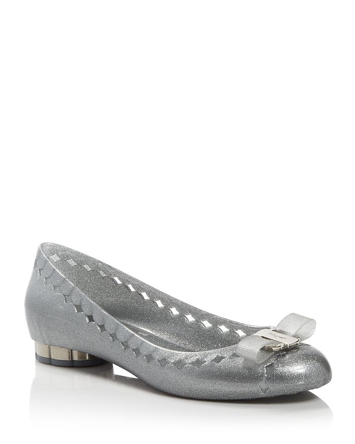 salvatore ferragamo jelly ballet flats